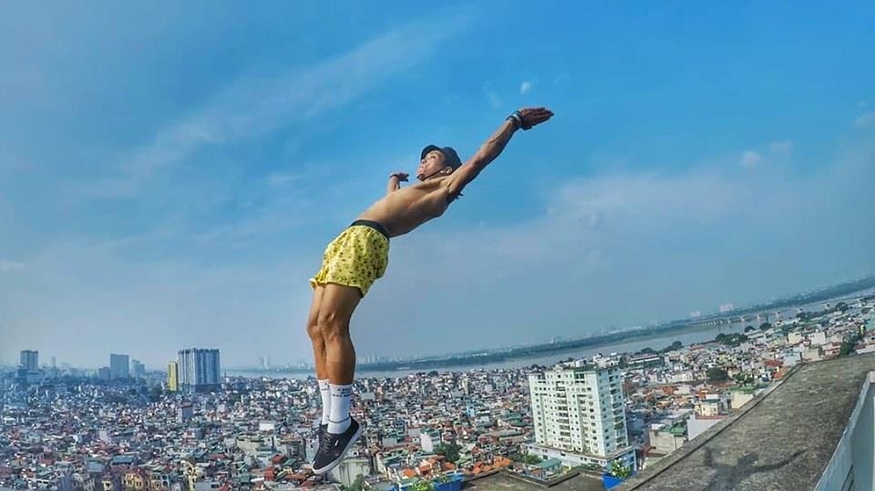 nhay parkour qua hai toa nha 18 tang anh 5