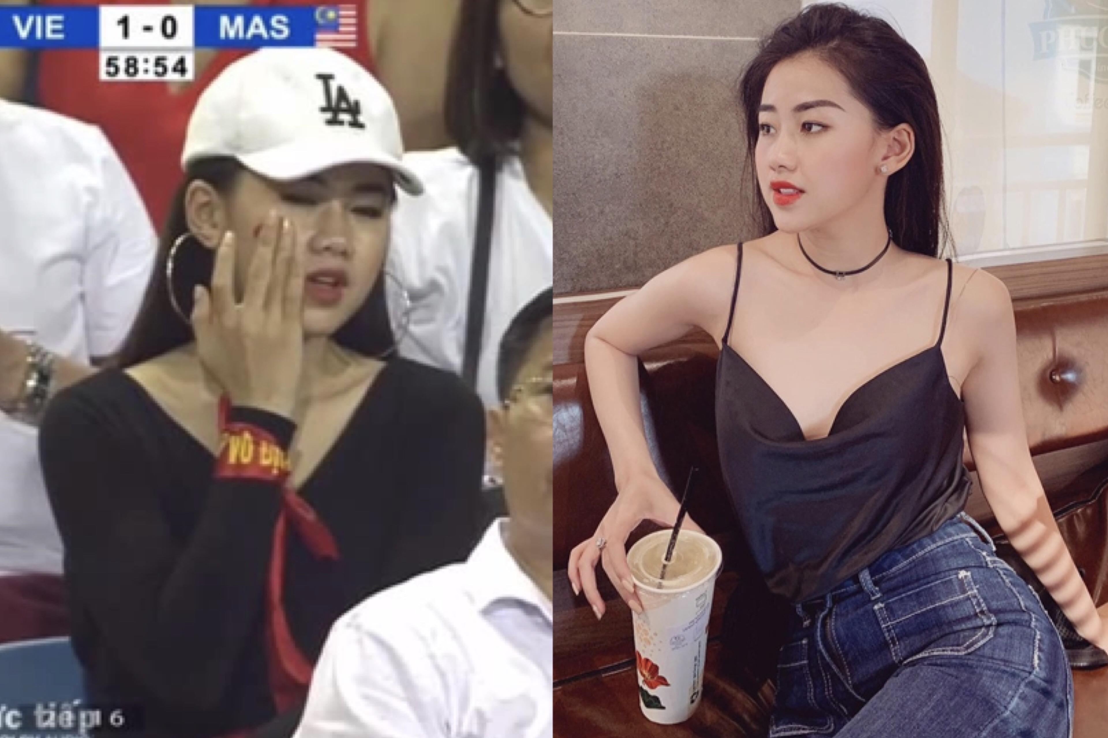 Dan mang tim kiem co gai tren khan dai trong tran Viet Nam - Malaysia hinh anh