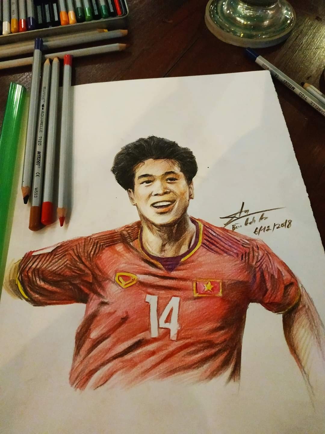 vẽ chân dung Thành Chung Hoàng Đức ảnh 3 ve chan dung Thanh Chung Hoang Duc anh 3