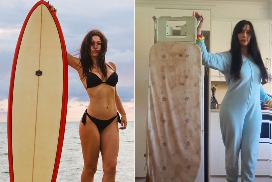 'Che' lai anh du lich the gioi bang giay ve sinh, cau la quan ao hinh anh