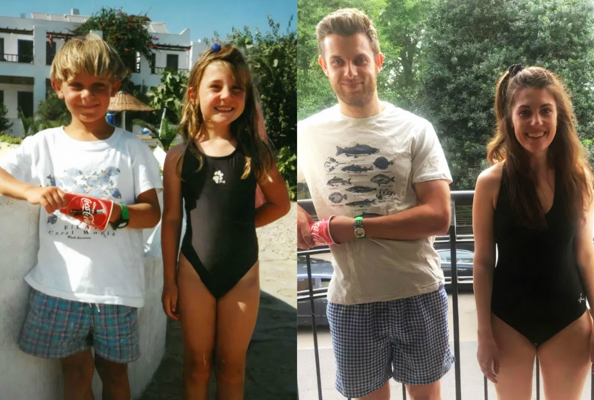 Chang trai cuoi co gai vo tinh gap va chup anh chung 23 nam truoc hinh anh