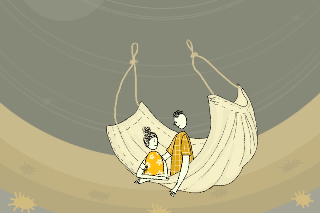 Toi va chong den voi nhau trong dai dich hinh anh