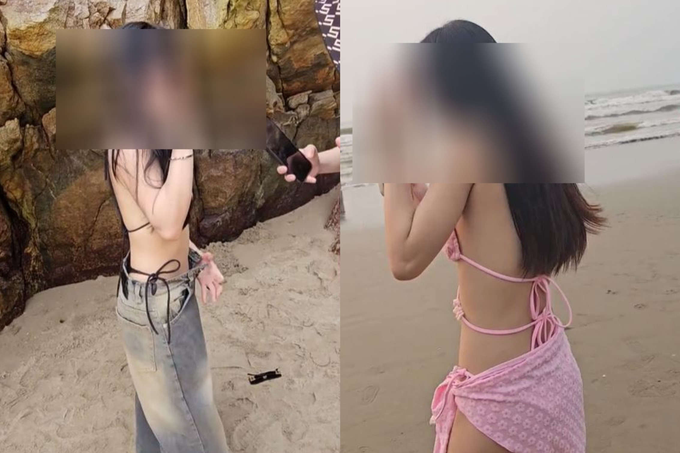 Kenh TikTok quay len cac co gai o bai bien, nup bong 'phong van dao' hinh anh