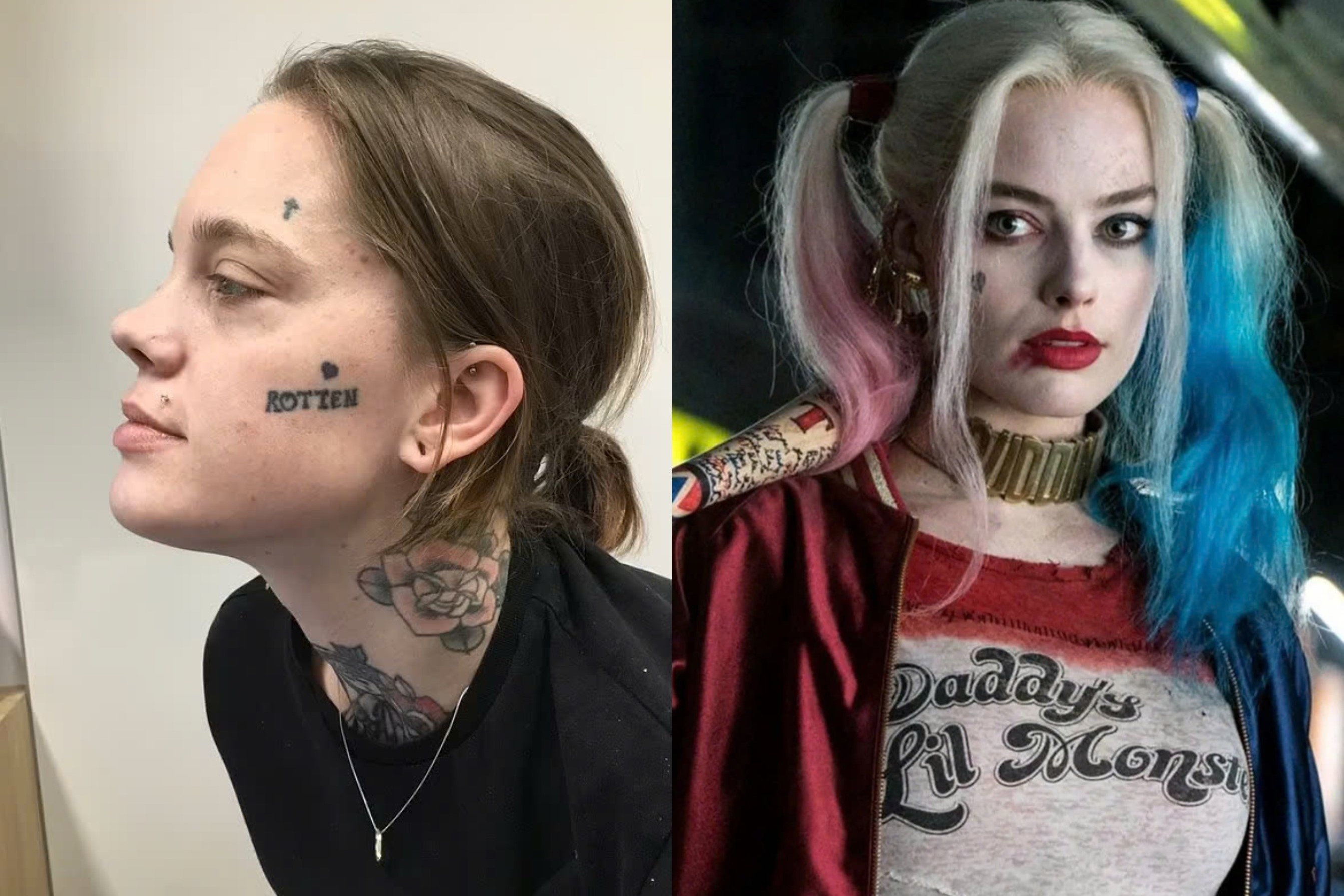 Hoi han vi xam len mat nhu Harley Quinn hinh anh