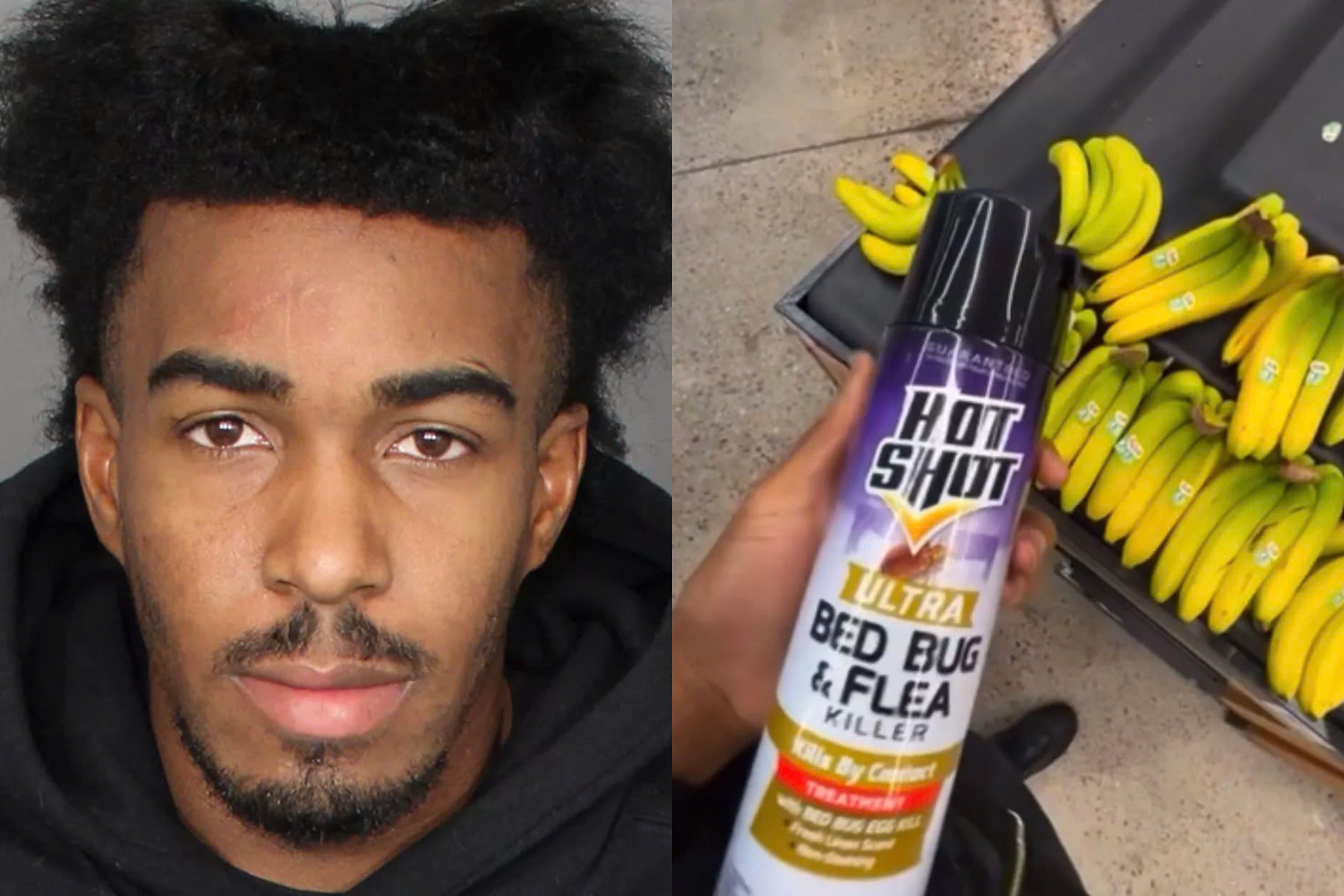 TikToker xit thuoc diet bo len rau cu o sieu thi de 'choi kham' hinh anh