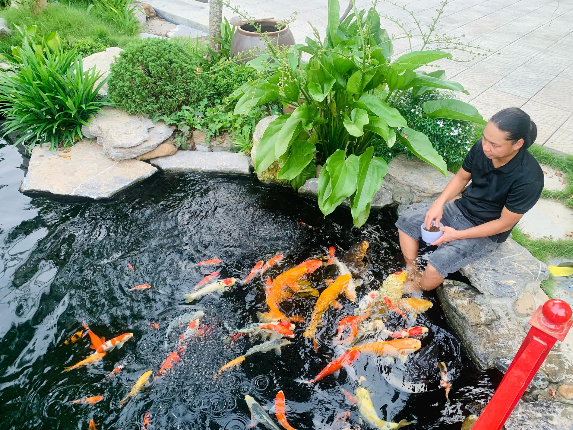 Giam doc bo pho ve ngoai o, lam khu vuon 3.500 m2 'trong mo' hinh anh