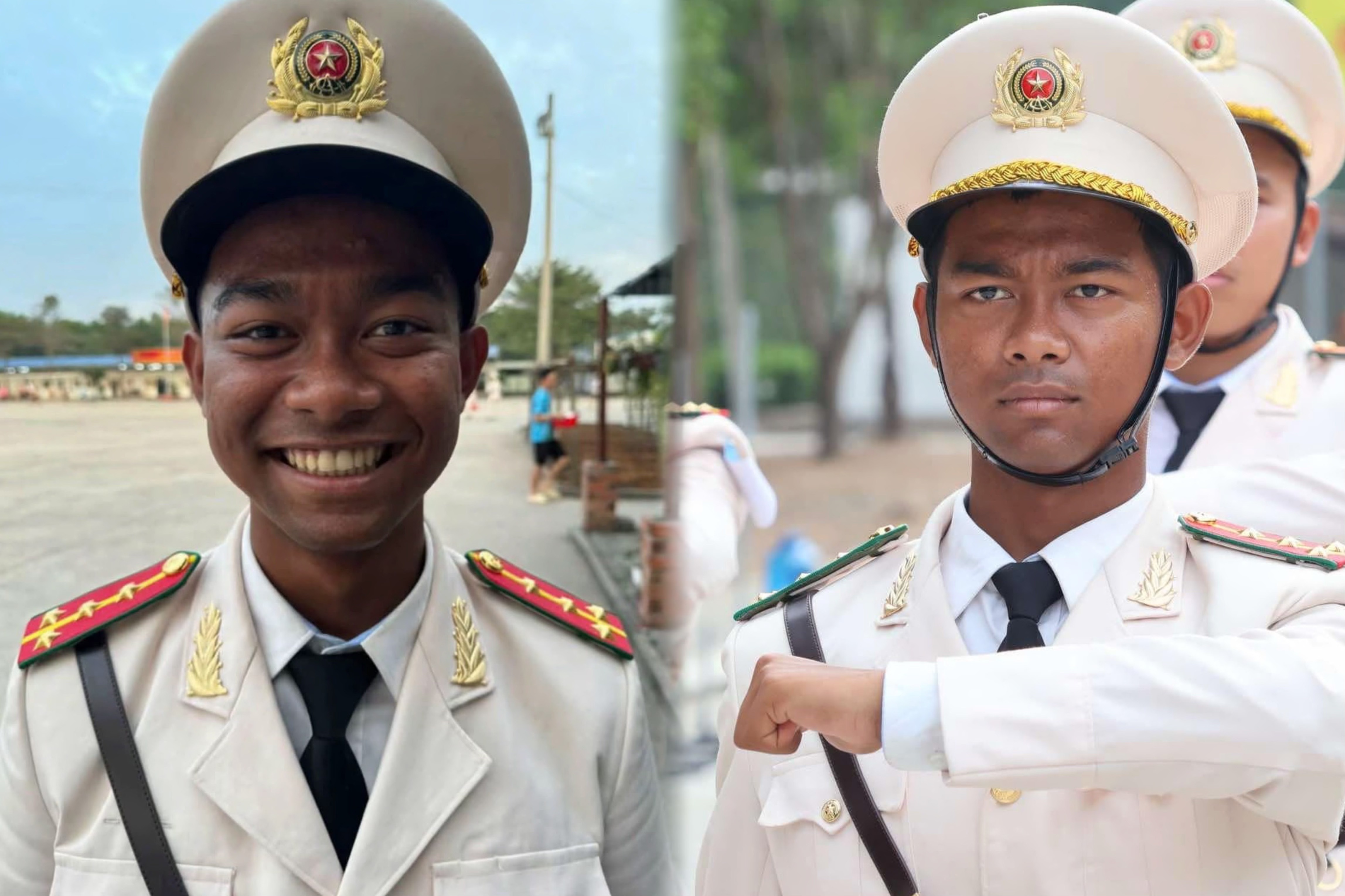 Chan dung chien si dieu binh co nu cuoi 'hut nang' viral khap coi mang hinh anh