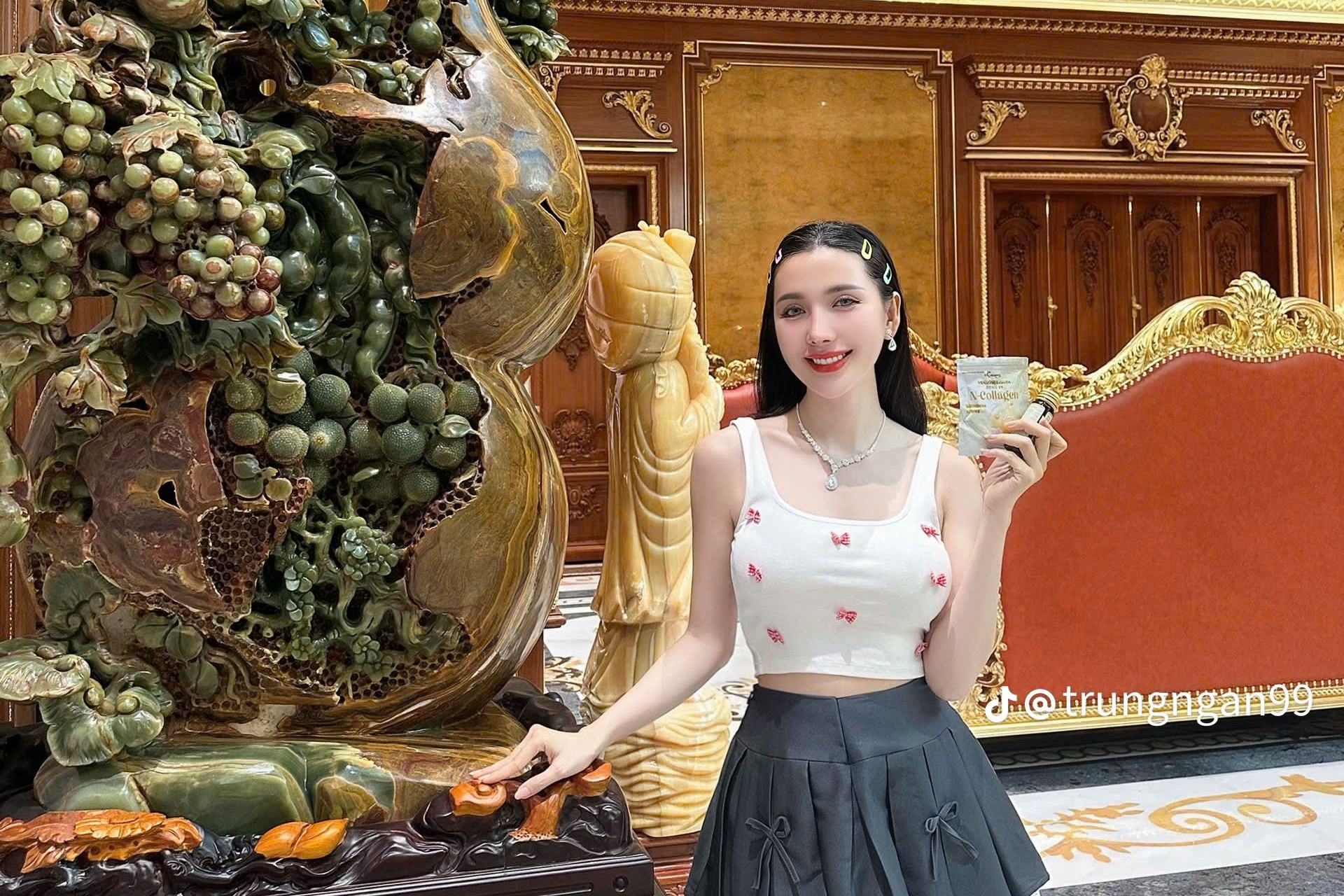 Ngan Collagen khoe phong ngu trong biet phu 'dat vang' hinh anh