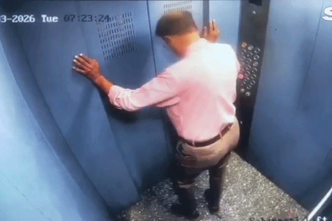 Thang máy gặp sự cố, người đàn ông Ấn Độ suýt bị nghiền nát