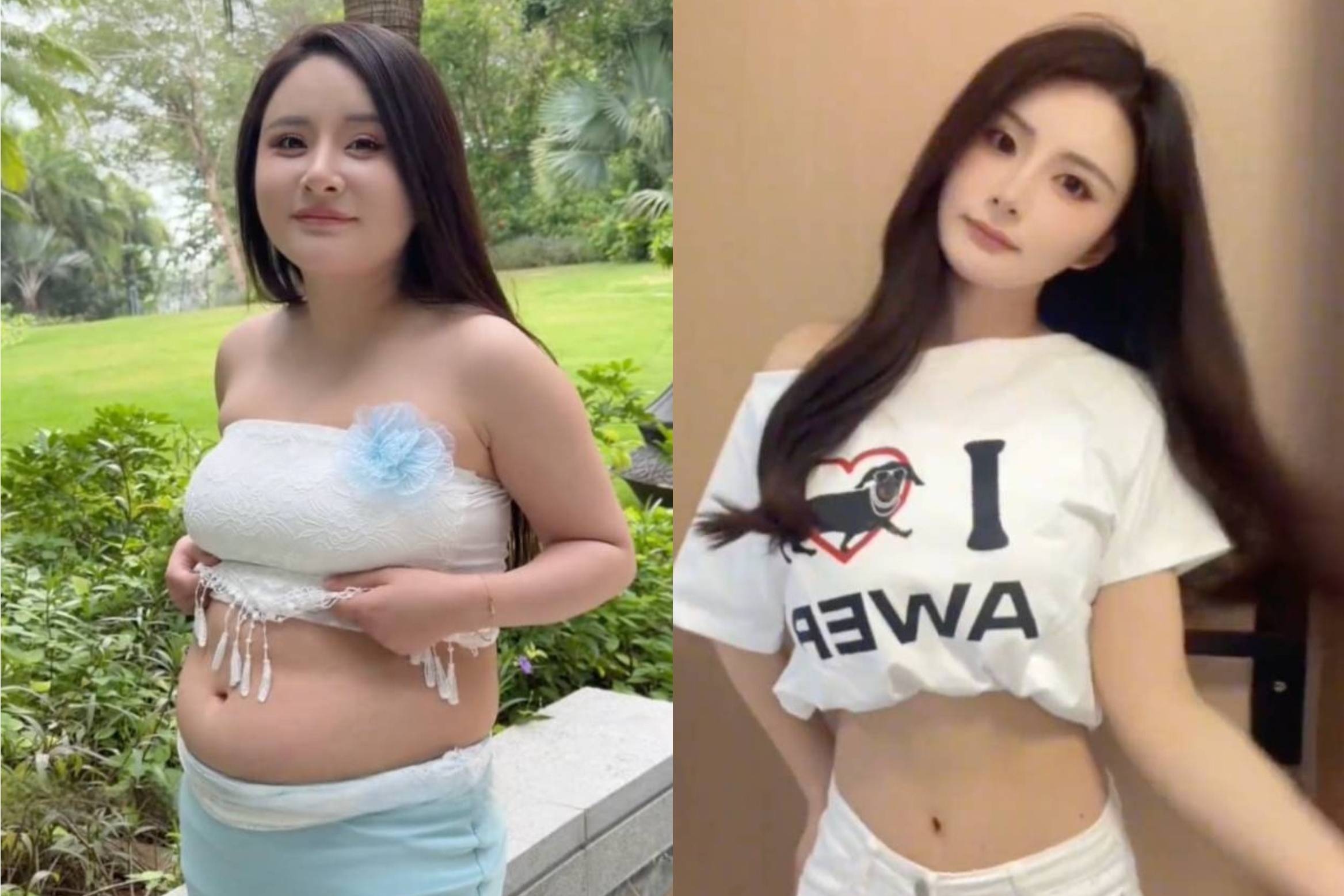 Co gai Trung Quoc gay sot sau khi giam 21,5 kg trong 4 thang hinh anh
