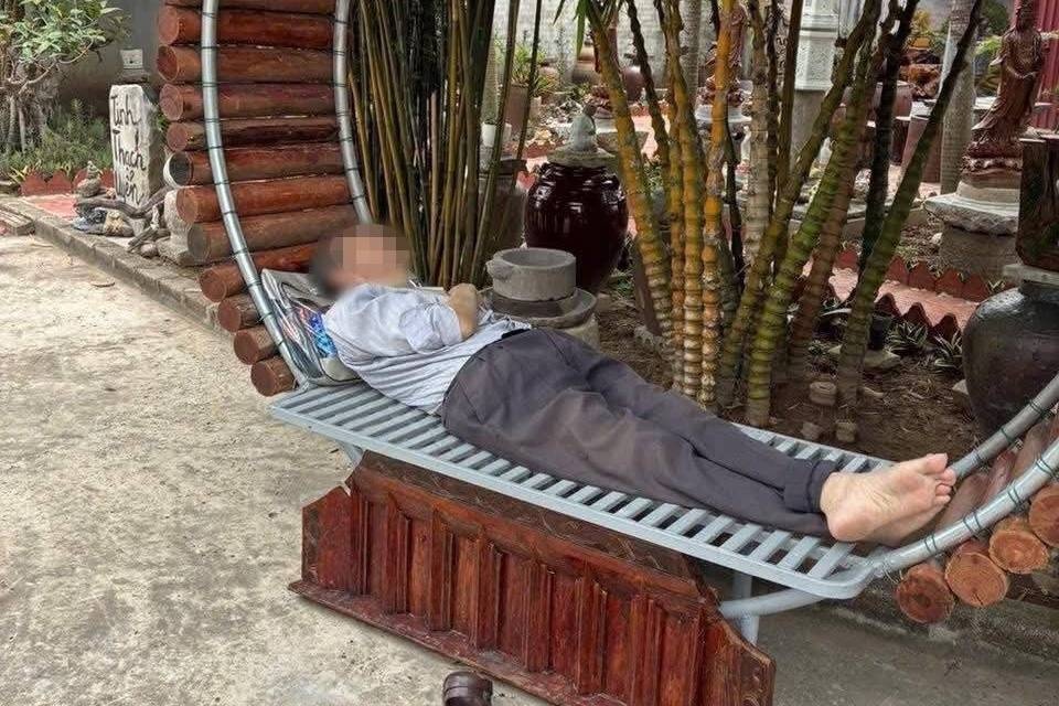 Cu ong bi bo lai truoc cua nha chua, mong duoc 'cuu mang' hinh anh