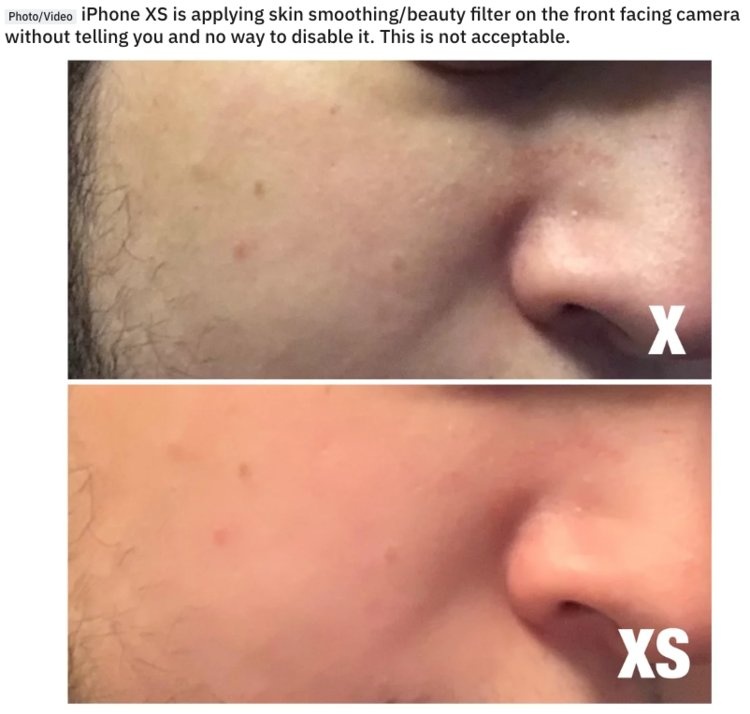 nguoi dung phan nan camera selfie cua iPhone XS anh 2