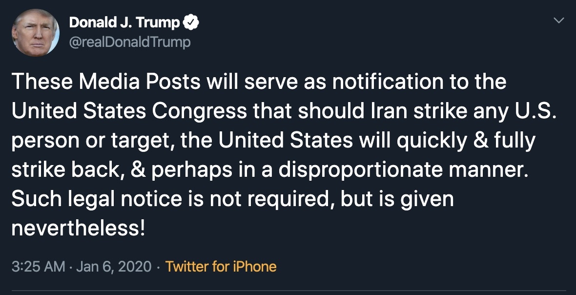 tong thong trump dung twitter doa Iran anh 1