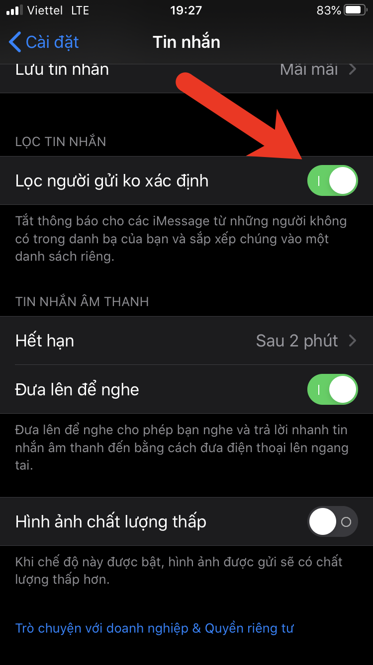 chan tin nhan rac iPhone anh 2
