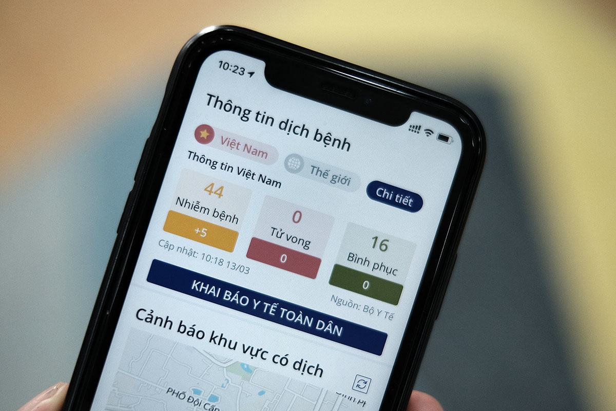 App khai bao suc khoe NCOVI len dau bang xep hang iOS, Android o VN hinh anh