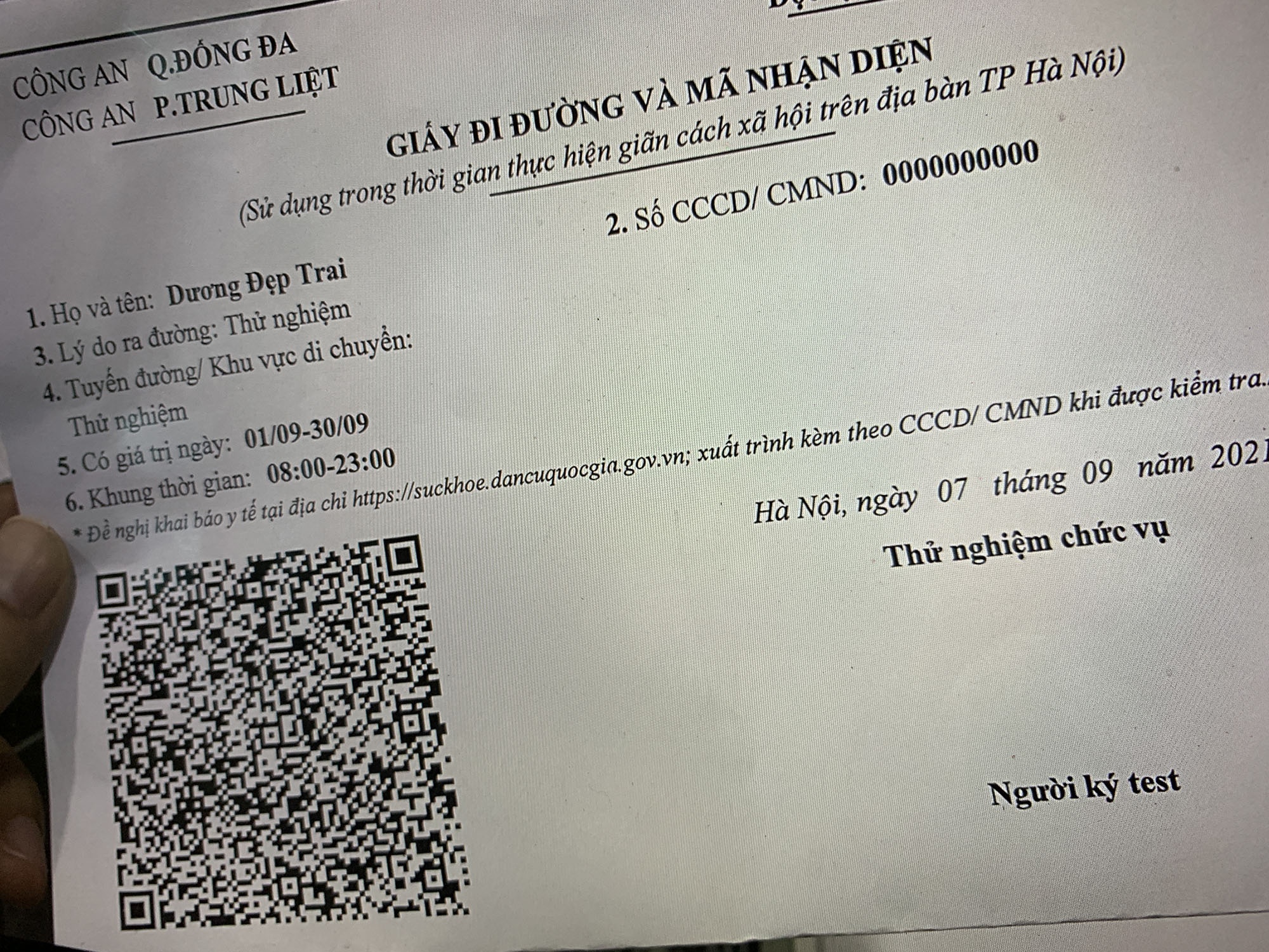 Cong an Ha Noi phu nhan lo hong cap giay di duong hinh anh