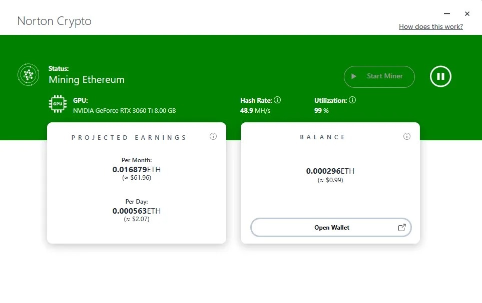 app norton dao coin anh 2