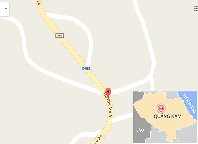 Cháy xe khách ở đèo Lò Xo Quảng Nam ảnh 2 Chay xe khach o deo Lo Xo Quang Nam anh 2