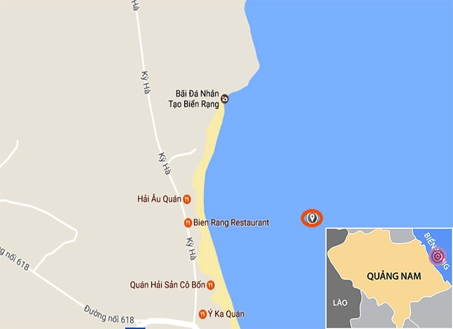 Ngu dan Quang Nam roi xuong bien tu vong trong luc di ve sinh anh 1