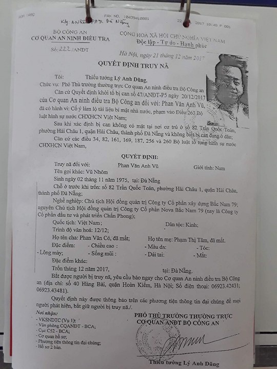 Lệnh truy nã Vũ nhôm ảnh 1 Lenh truy na Vu nhom anh 1