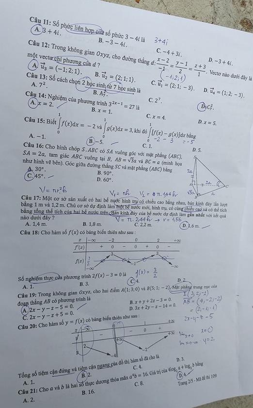 đáp án môn Toán ảnh 2 dap an mon Toan anh 2