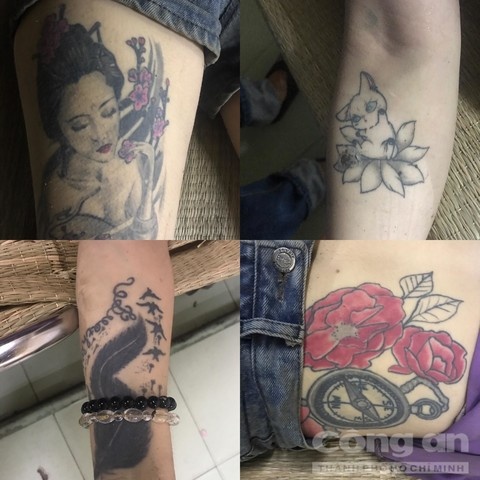 Co gai co nhieu hinh xam nhay cau tu tu o Sai Gon hinh anh