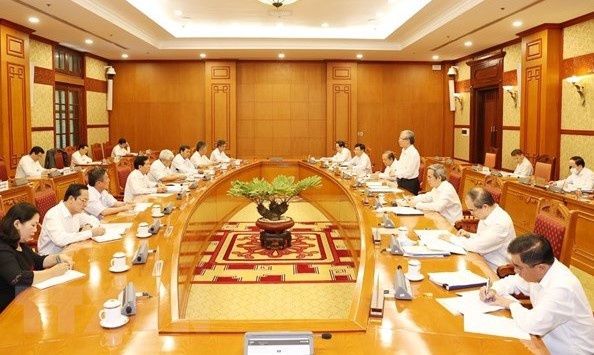 Bo Chinh tri lam viec ve chuan bi dai hoi cac dang bo truc thuoc TW hinh anh