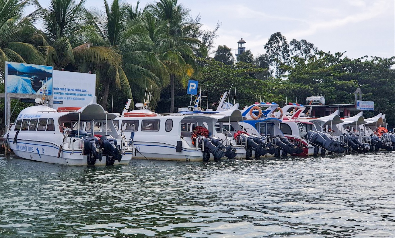 Hoi An tam dung cano dua don khach ra dao Cu Lao Cham hinh anh