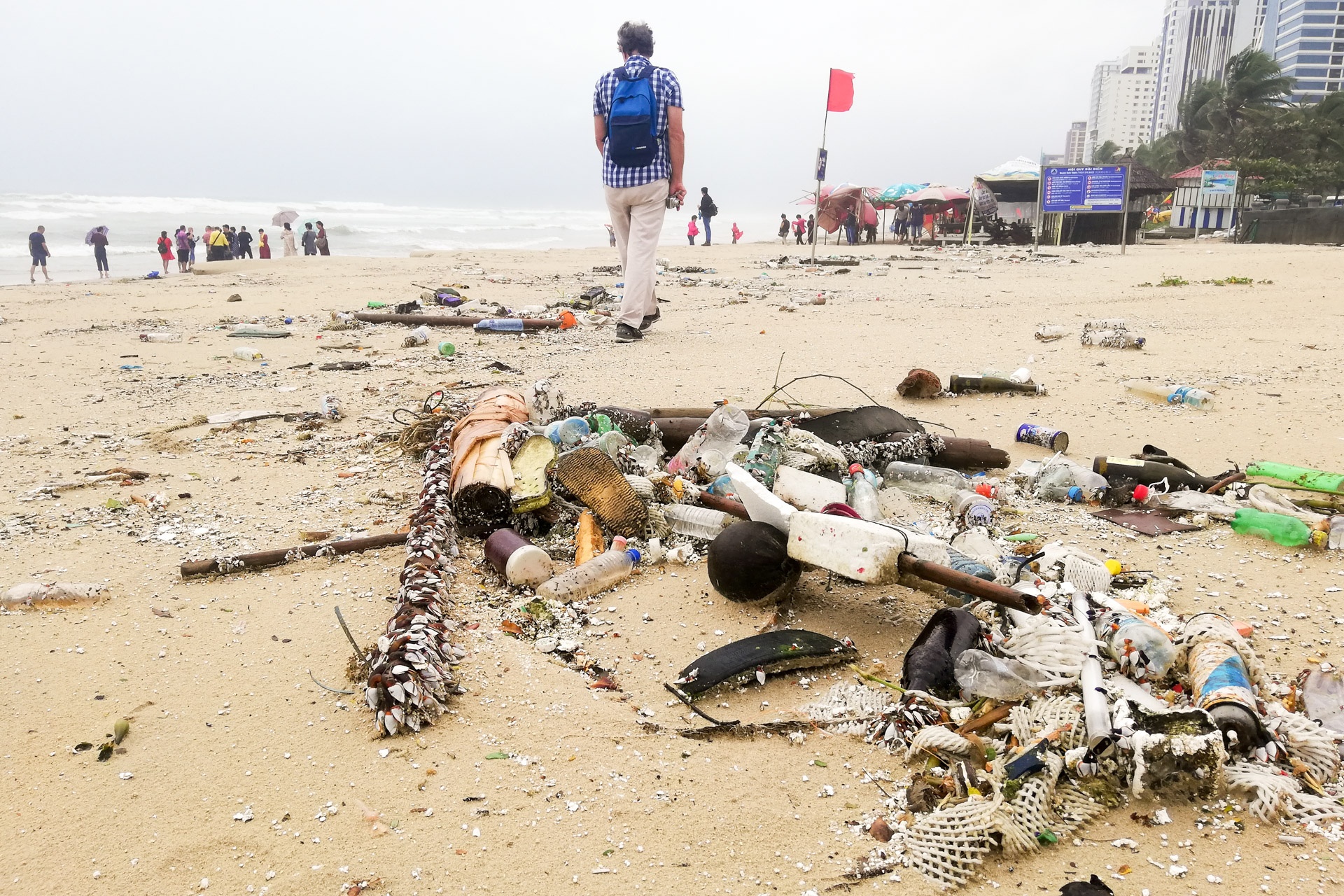 Sau ngap lut bai bien Da Nang ngap rac anh 5