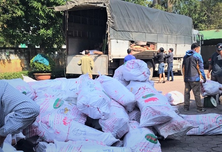 Bat xe tai cho go trac o Ha Tinh anh 1