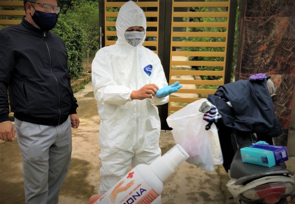 Ba nguoi bo tron khi dang cach ly o Ha Tinh. anh 1