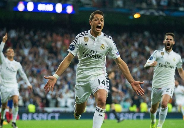 Chicharito đã thể hiện sự khác biệt của Real Madrid với Atletico Madrid tại đấu trường châu Âu. Ảnh: Goal.