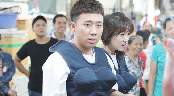 Vo chong Tran Thanh ra cho 'xin bat chap', the hien tai nau an vung ve hinh anh