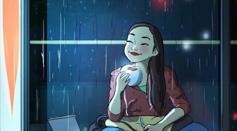 Bo tranh cuoc song thien duong cua gai doc than hinh anh