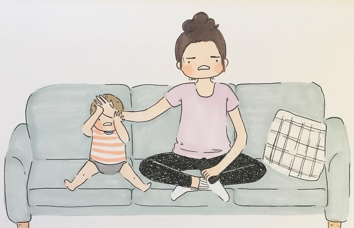 Bo tranh ve cuoc song 'met tram be' cua me hinh anh