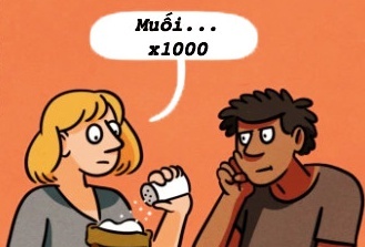 Bo tranh ve hoi chi co do an moi dem lai hanh phuc hinh anh