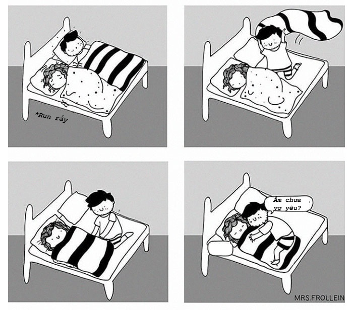 Bo tranh cuoc song met moi cua vo chong moi cuoi anh 11