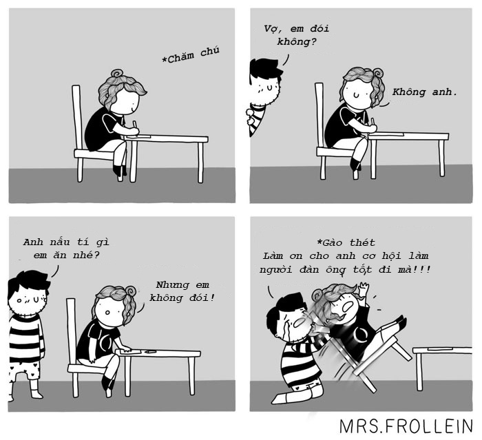 Bo tranh cuoc song met moi cua vo chong moi cuoi anh 2