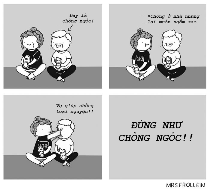 Bo tranh cuoc song met moi cua vo chong moi cuoi anh 4