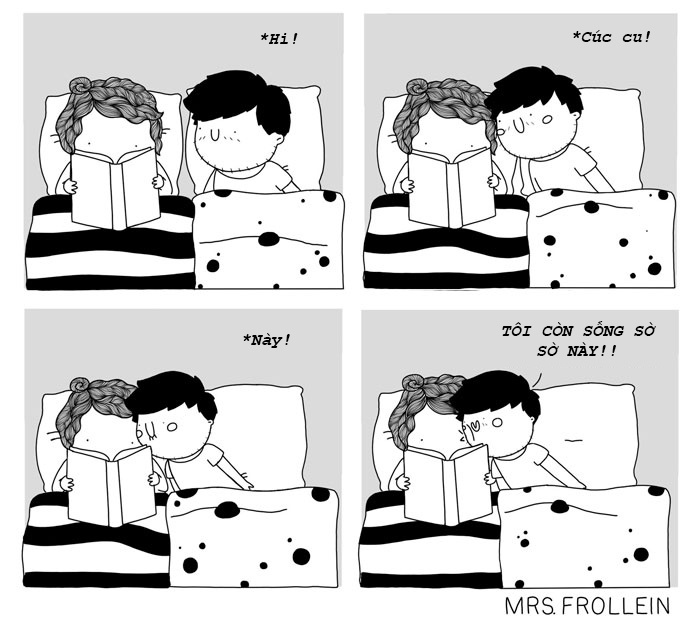 Bo tranh cuoc song met moi cua vo chong moi cuoi anh 5