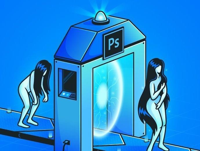 Loat tranh ve mat trai dang so cua cuoc song hien dai hinh anh