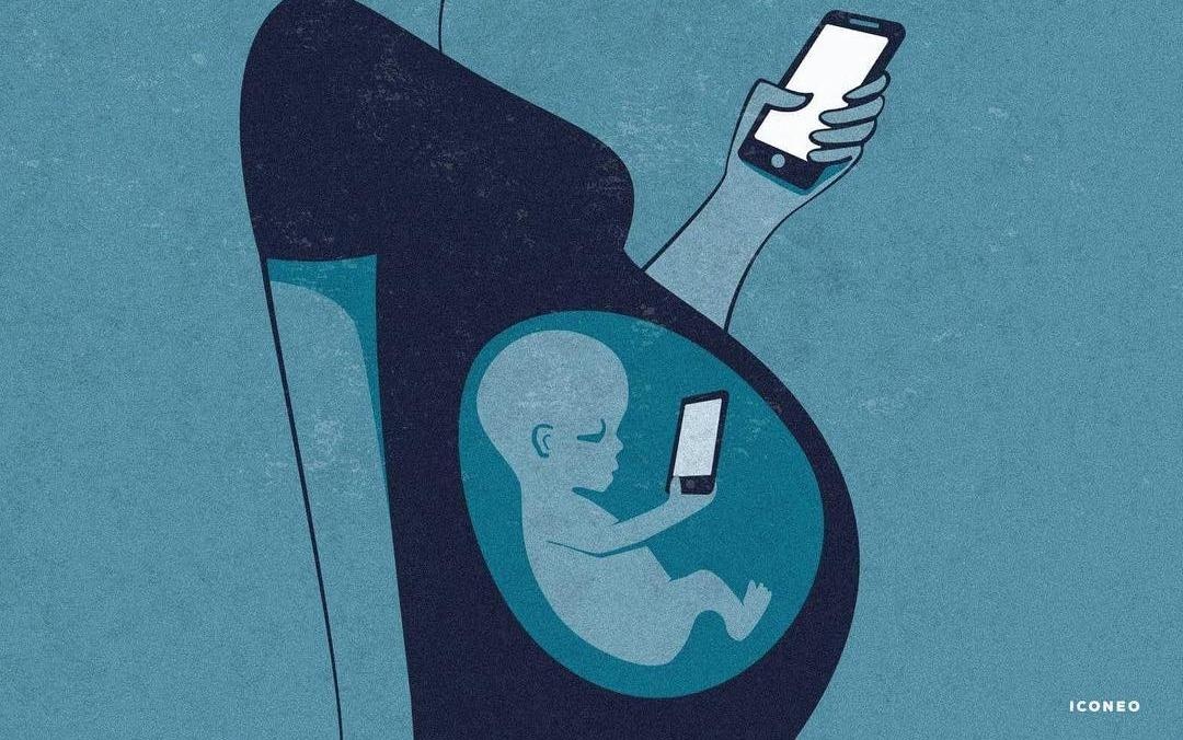 Bo tranh: Con nguoi tro thanh no le cua smartphone va mang xa hoi hinh anh