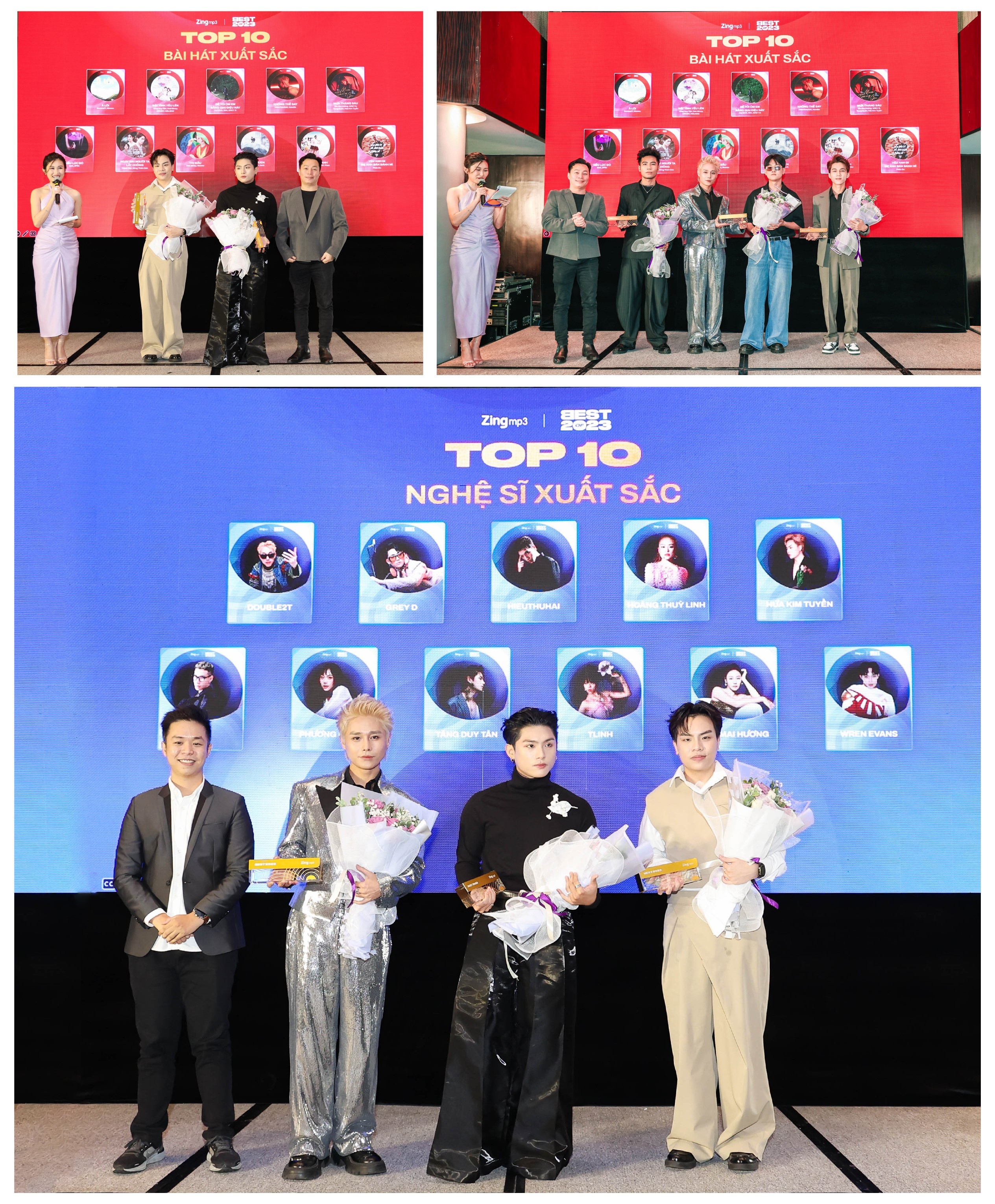 Best Of 2023,  ca si cua nam,  bai hat 2023,  nghe si 2023,  Hua Kim Tuyen,  Van Mai Huong,  giai thuong am nhac anh 4