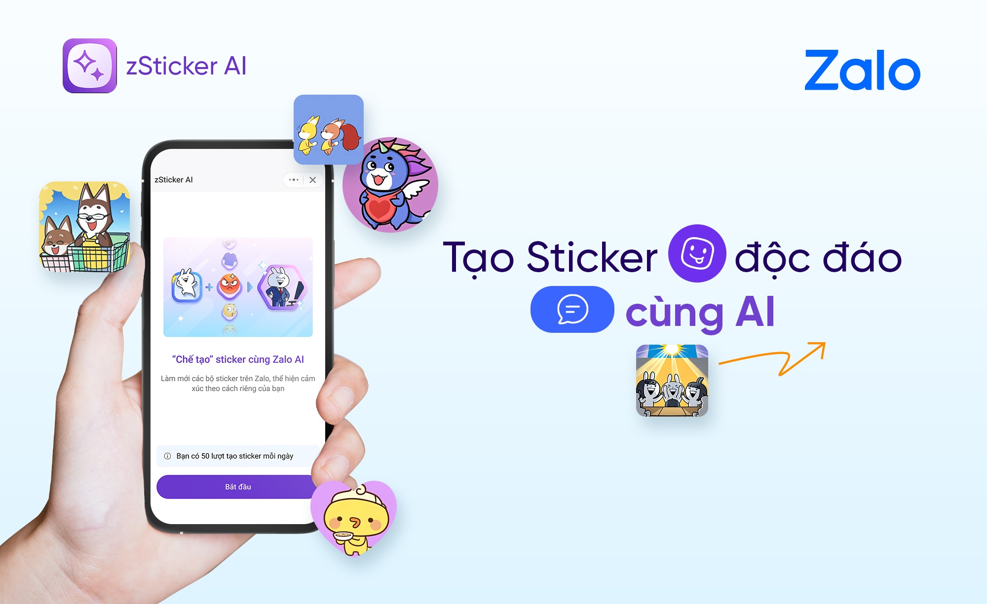 zSticker AI,  Sticker,  Sticker AI,  Zalo,  Zalo AI anh 1