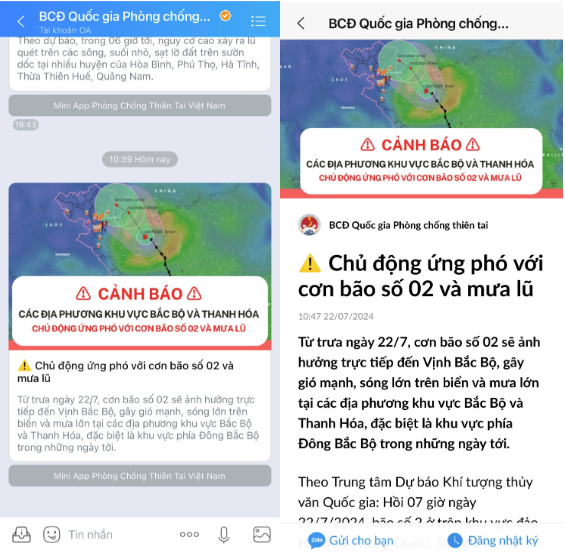 Zalo,  Quang Ninh,  Hai Phong,  Con bao so 2,  ap thap nhiet doi,  phong chong thien tai anh 1