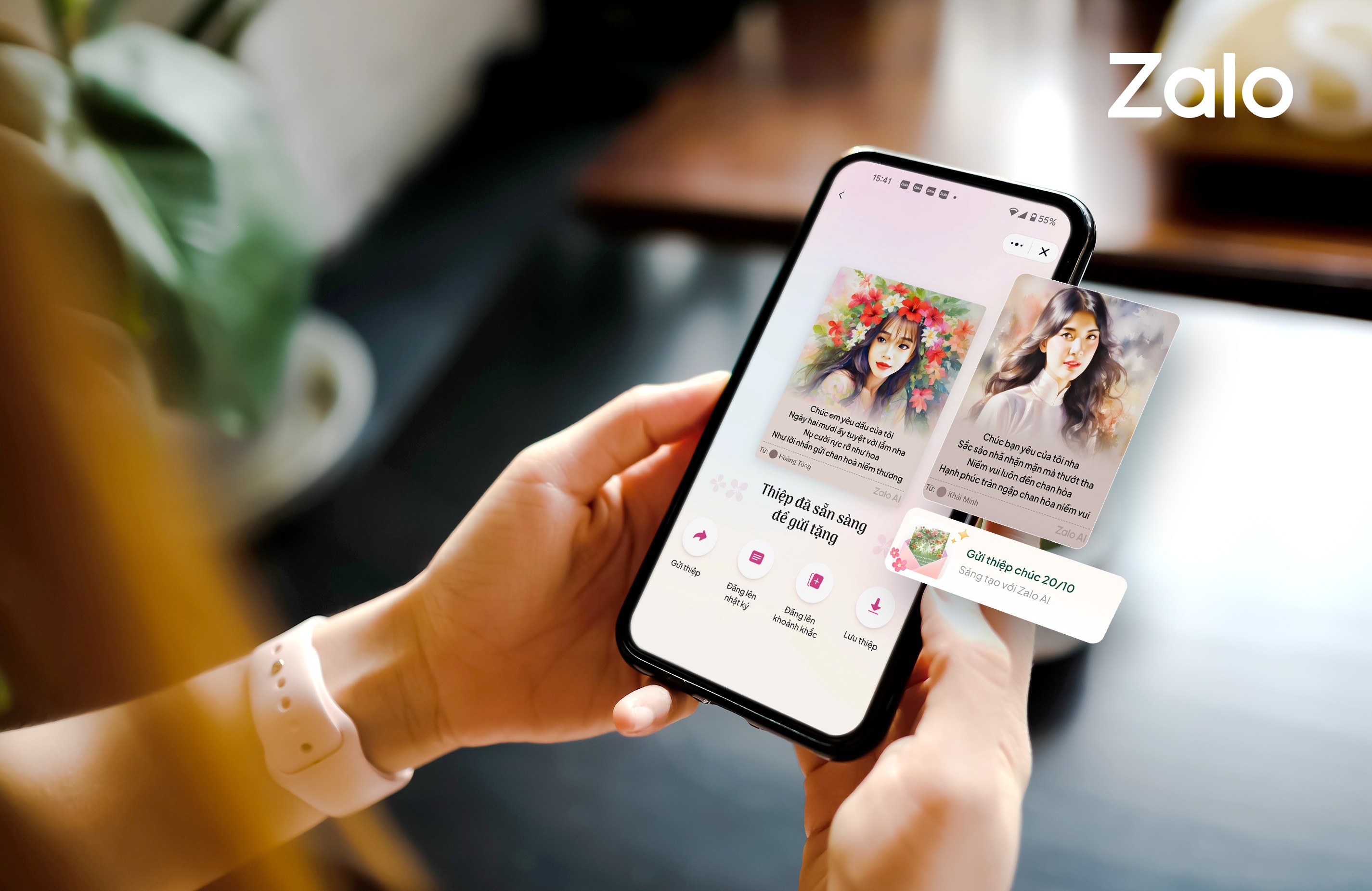 Zalo,  20/10,  Zalo AI,  Thiep AI anh 2