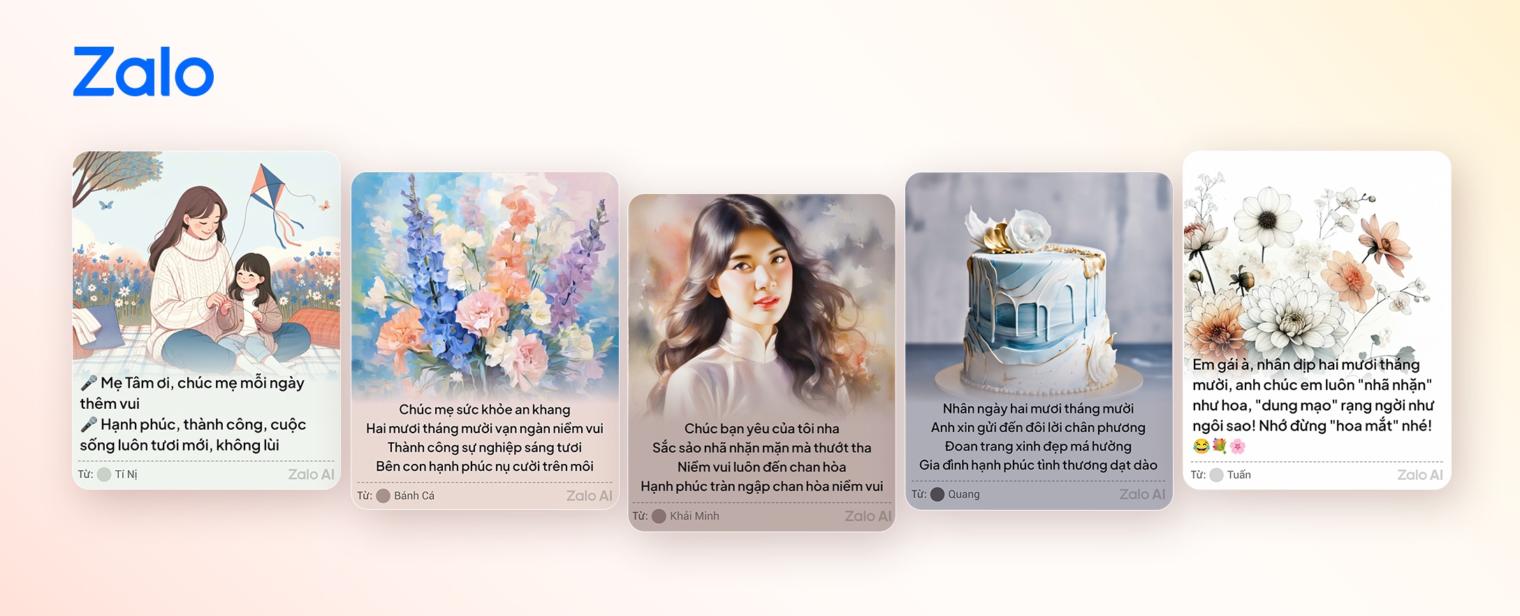 20/10,  AI,  Zalo AI,  Thiep AI,  Tho anh 2