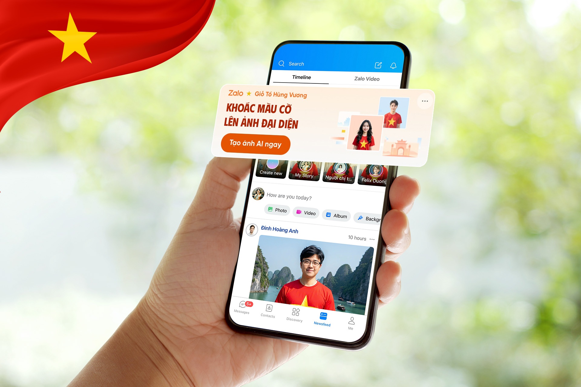 Lan toa tinh yeu nuoc cung AI Avatar tren Zalo hinh anh