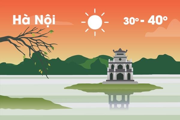 Thoi tiet ngay 10/6: Bac Bo nang nong gay gat, Trung Bo co noi 41 do C hinh anh