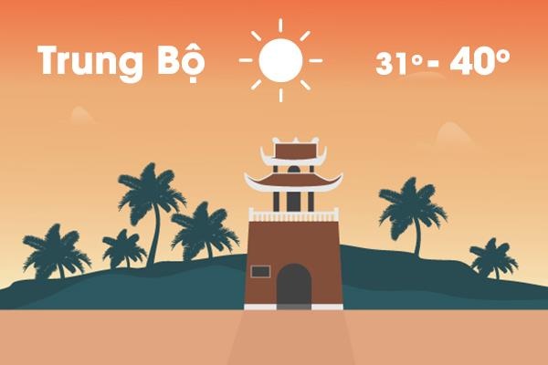 Thoi tiet ngay 27/6: Bac Bo nang nong gay gat, Trung Bo 40 do C hinh anh